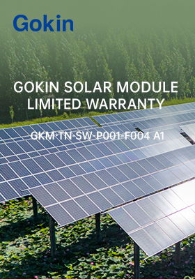 Certificado de garantia limitada do m��dulo fotovoltaico solar Gokin